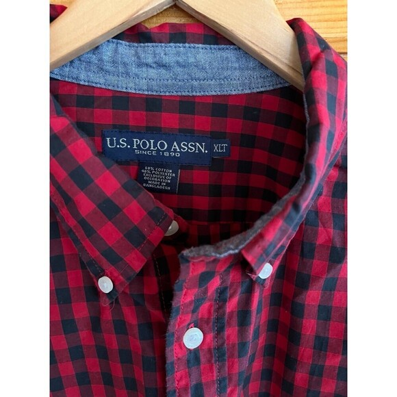 U S Polo Assn Men’s XLT Buffalo Plaid Long Sleeve Shirt - Picture 2 of 5